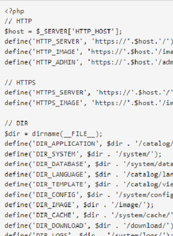 Универсальный config.php для Opencart